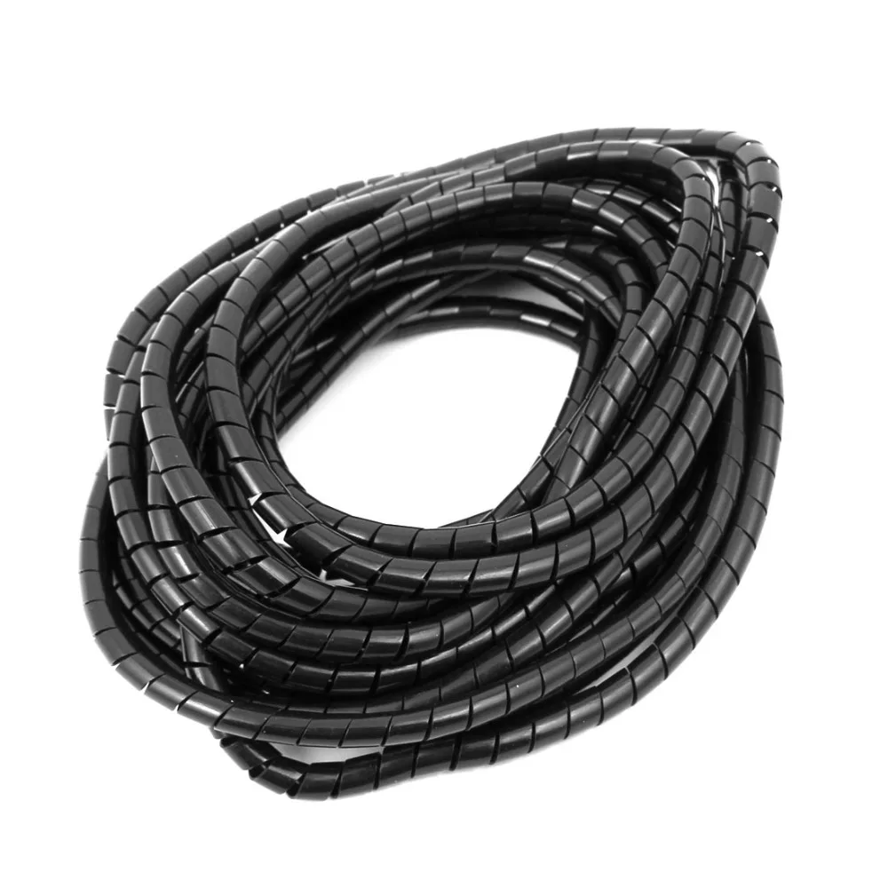 uxcell 30mm Dia 1.5M Length Cable Wire Tidy Wrap Spiral Wrapping Band Organizer Black uxcell 30mm Dia 1.5M Length Cable Wire Tidy Wrap Spiral Wrapping Band Organizer Black