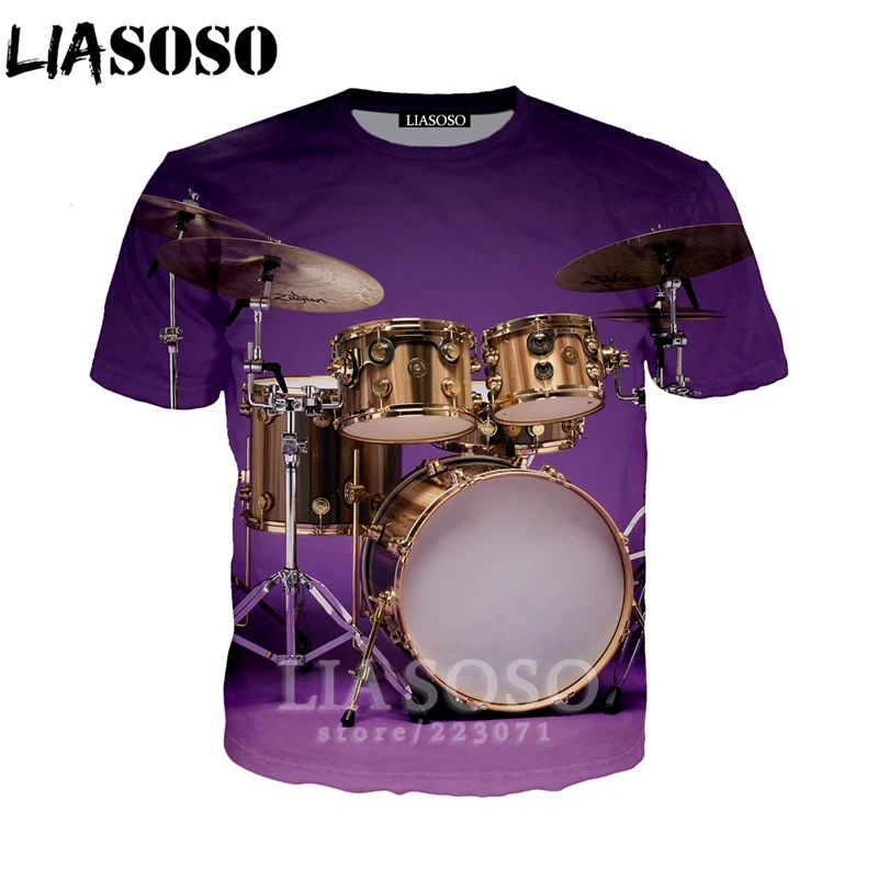 LIASOSO Summer New Men Women Fashion Sweatshirt 3D Print Jazz Drum Set T Shirt Fashion Short Sleeve Top Round Neck Pullover B110
LIASOSO Summer New Men Women Fashion Sweatshirt 3D Print Jazz Drum Set T Shirt Fashion Short Sleeve Top Round Neck Pullover B110