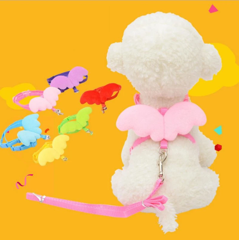 Cute Angel Pet Dog Leashes and Collars Set Puppy Leads for Small Dogs Cats Designer Wing Adjustable Dog Harness Pet Accessories
Cute Angel Pet Dog Leashes and Collars Set Puppy Leads for Small Dogs Cats Designer Wing Adjustable Dog Harness Pet Accessories