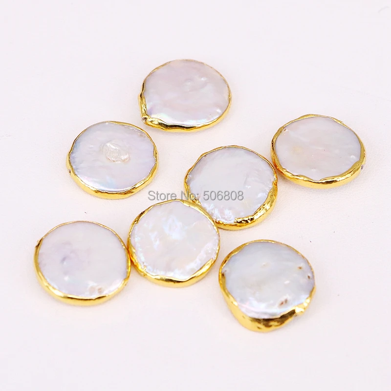 10PCS ZYZ294-9085 Gold Color Natural Pearl Coin shape Beads, Freshwater Pearl Bead Connector Spacer, for Jewelry Making
10PCS ZYZ294-9085 Gold Color Natural Pearl Coin shape Beads, Freshwater Pearl Bead Connector Spacer, for Jewelry Making