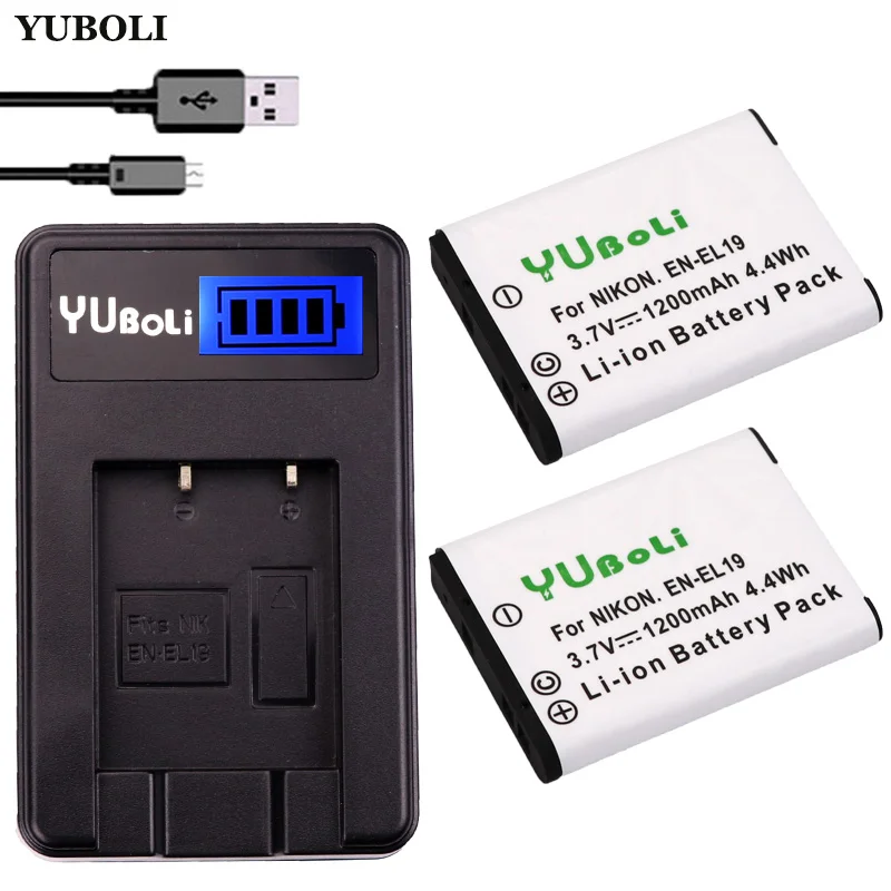 2PCS EN EL19 ENEL19 EN-EL19 Battery + LCD Charger for Nikon Coolpix S32 S33 S100 S2500 S2750 S3100 S3200 S3300 S3400 S3500 S4100
2PCS EN EL19 ENEL19 EN-EL19 Battery + LCD Charger for Nikon Coolpix S32 S33 S100 S2500 S2750 S3100 S3200 S3300 S3400 S3500 S4100