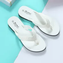 Chinelos femininos verão 2019 sandálias antiderrapante flip flops plana de fundo casual beachwear chinelos chanclas mujer 2019(China)