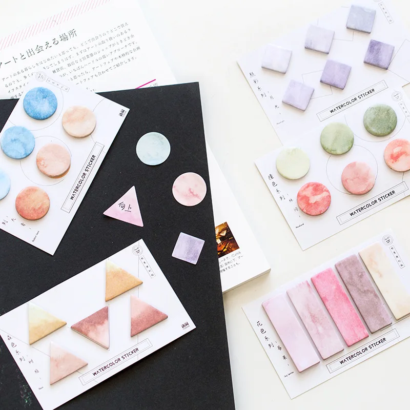 Kawaii Cute Round Triangle Watercolor Sticky Note Sticker Bookmark Marker Memo Pad Diary Flags Stationery School Supplies sl1945
Kawaii Cute Round Triangle Watercolor Sticky Note Sticker Bookmark Marker Memo Pad Diary Flags Stationery School Supplies sl1945