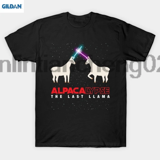 

GILDAN Alpacalypse Alpaca Apocolypspe Funny Star Space Wars Last Llama Parody T Shirt