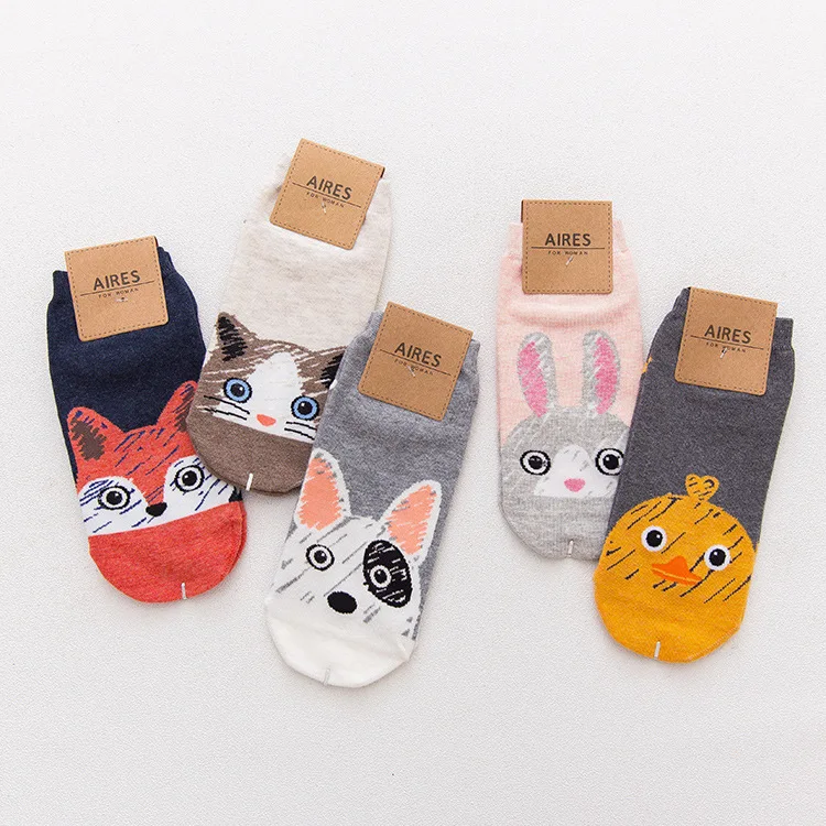 5Pairs/Cartoon animal head socks spring and autumn personality three-dimensional boat socks funny socks
5Pairs/Cartoon animal head socks spring and autumn personality three-dimensional boat socks funny socks