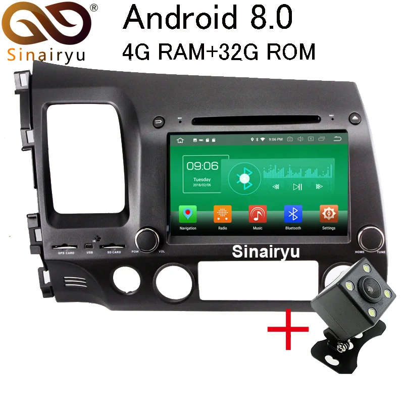 Sinairyu Android 8.0 8 Core 4G RAM Car DVD GPS For Honda CIVIC 2006 2007 2008 2009 2010 2011 WIFI Autoradio Multimedia Stereo
Sinairyu Android 8.0 8 Core 4G RAM Car DVD GPS For Honda CIVIC 2006 2007 2008 2009 2010 2011 WIFI Autoradio Multimedia Stereo