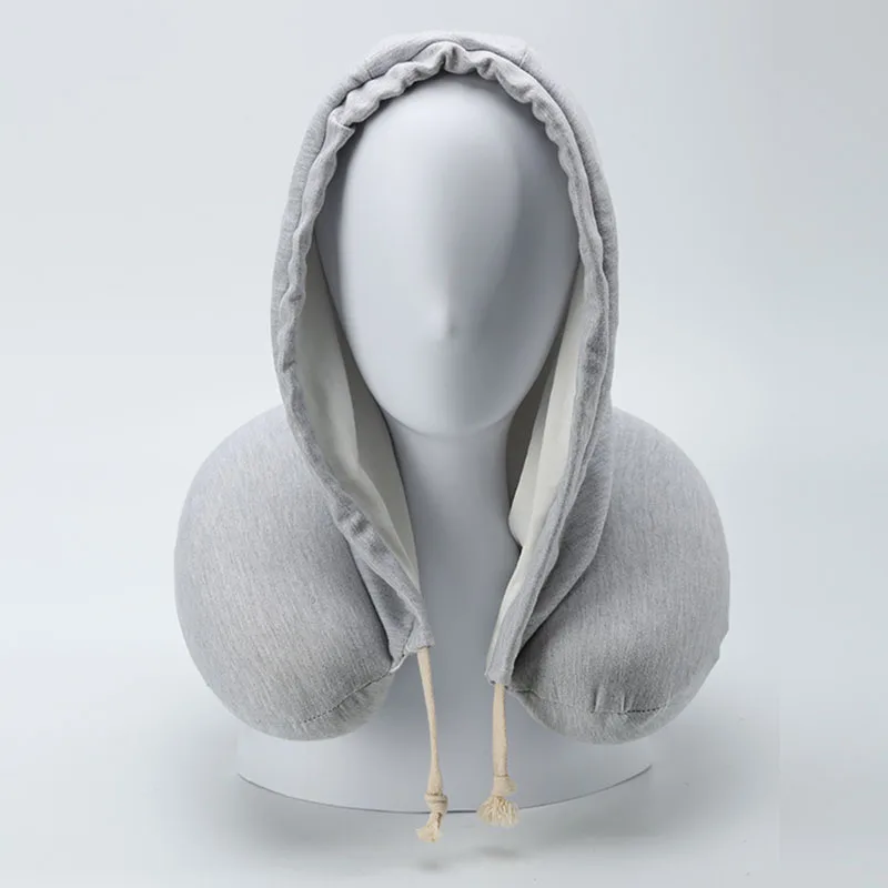 Hooded U-shaped pillow Space memory cotton U-shaped pillow travel office protection cervical neck pillow portable travel pillow
Hooded U-shaped pillow Space memory cotton U-shaped pillow travel office protection cervical neck pillow portable travel pillow