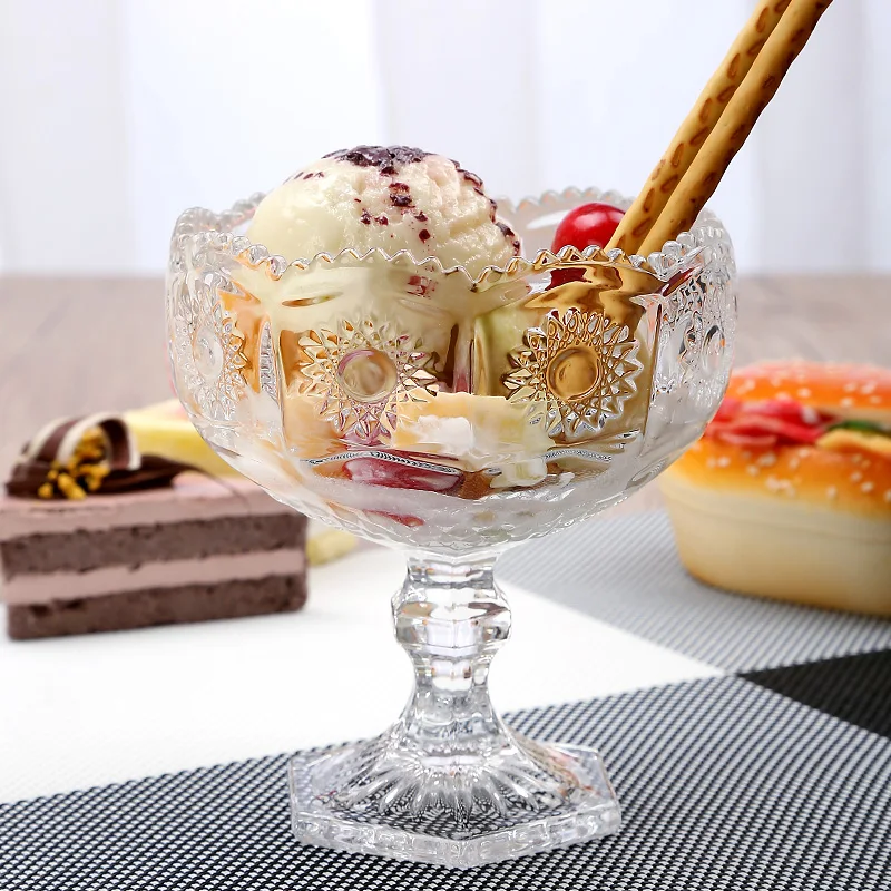 Ice Cream Cup Crystal Glass Juice Cup High Foot Glass Cup Embossed Bowl Engraved Flowers Glass Bowl
Ice Cream Cup Crystal Glass Juice Cup High Foot Glass Cup Embossed Bowl Engraved Flowers Glass Bowl