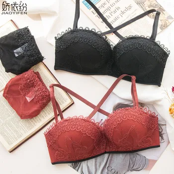 JYF Women Underwear Sexy Comfortable Seamless 1/2 Cup Bra Set For Small Chest Cute Girl Fashion Lingerie High Quality Brassiere
JYF Women Underwear Sexy Comfortable Seamless 1/2 Cup Bra Set For Small Chest Cute Girl Fashion Lingerie High Quality Brassiere