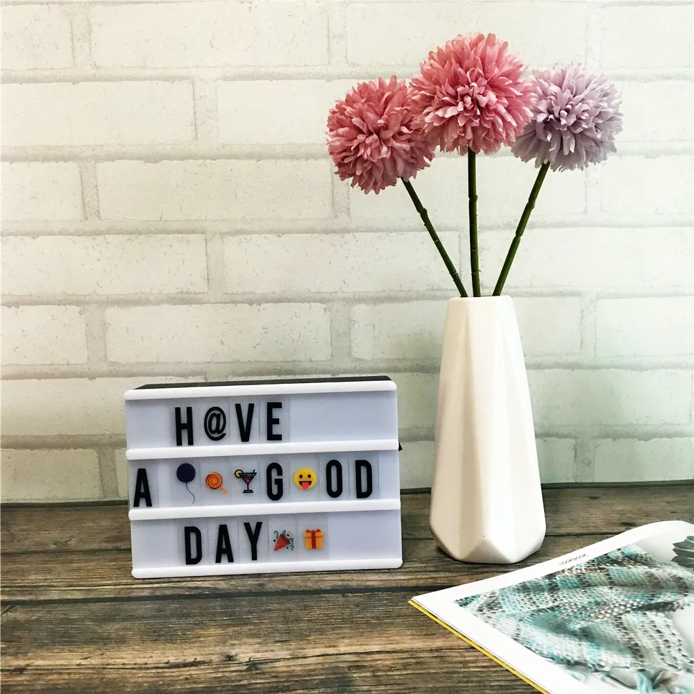 Led Light Night Light Box &Table Lamp White Light A6 DIY packed with 113 Colorful Letters&Emoticons Cards USB & Battery Powered
Led Light Night Light Box &Table Lamp White Light A6 DIY packed with 113 Colorful Letters&Emoticons Cards USB & Battery Powered