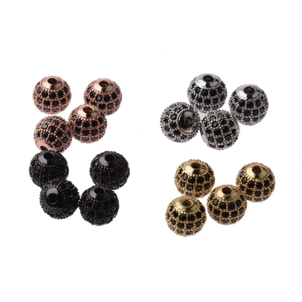 Fashion Round Shape 4 Color Copper Black Cubic Zirconia CZ Charm Micro Pave Men Charm Woven Bracelet DIY Beads Accessorie BD243
Fashion Round Shape 4 Color Copper Black Cubic Zirconia CZ Charm Micro Pave Men Charm Woven Bracelet DIY Beads Accessorie BD243