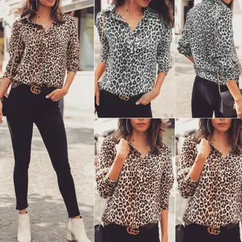 Fashion Summer Women Long Sleeve V Neck Button up Leopard Print Retro Shirts Loose Tops OL Casual Loose Button Blouse
Fashion Summer Women Long Sleeve V Neck Button up Leopard Print Retro Shirts Loose Tops OL Casual Loose Button Blouse
