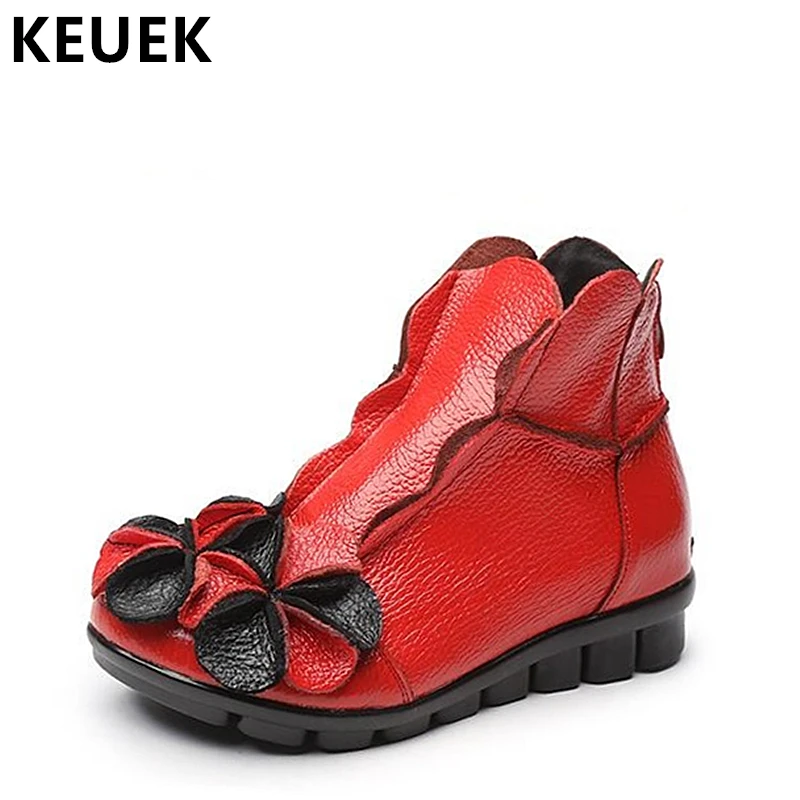 Autumn Winter Women Ankle boots Handmade Genuine leather Soft Comfortable Female shoes Fashion Flower Warm Snow boots 02A
Autumn Winter Women Ankle boots Handmade Genuine leather Soft Comfortable Female shoes Fashion Flower Warm Snow boots 02A