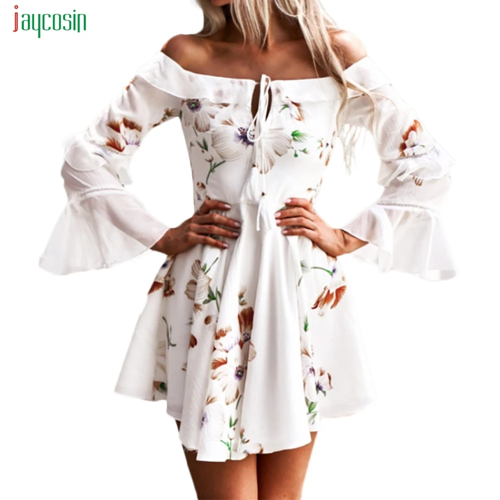 Jaycosin Bohemia Mini Dress Women Off Shouder Floral Dress With Tassel Ladies Casual Full Sleeve Vestidos De Fiesta
Jaycosin Bohemia Mini Dress Women Off Shouder Floral Dress With Tassel Ladies Casual Full Sleeve Vestidos De Fiesta