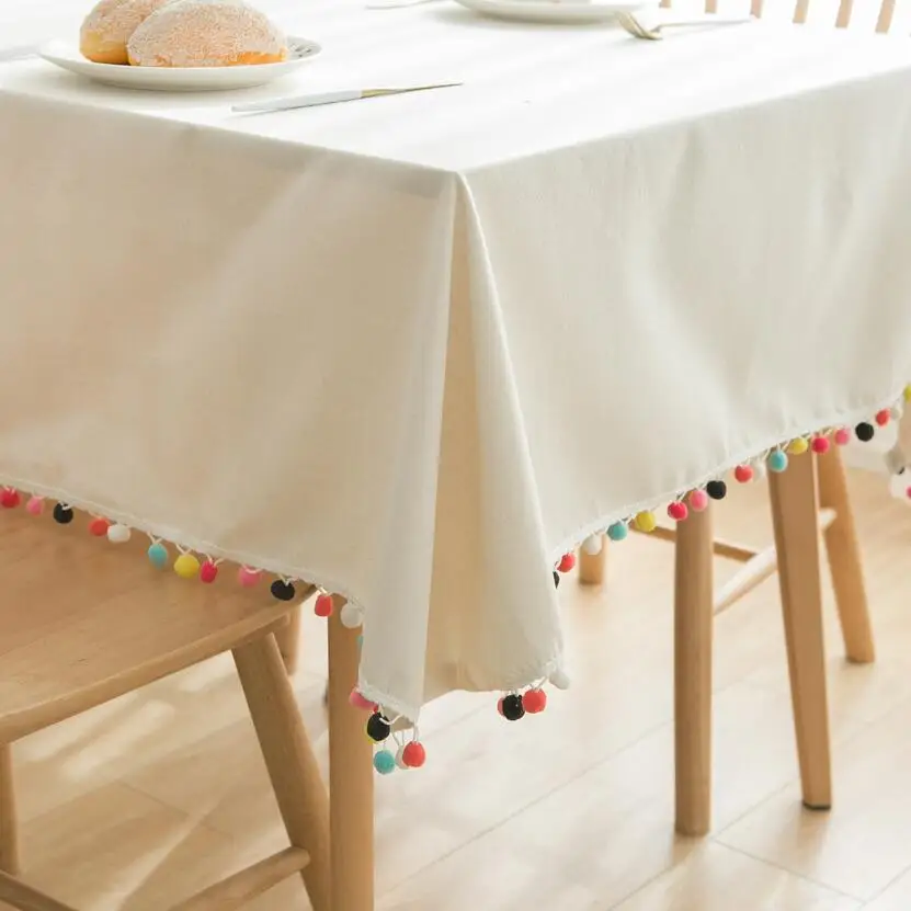 Natural Plain Color Table Cloth Sweet Colorful Balls Table Cover Rectangular Tablecloth Home Textile Linen Tafelkleed ZC033
Natural Plain Color Table Cloth Sweet Colorful Balls Table Cover Rectangular Tablecloth Home Textile Linen Tafelkleed ZC033