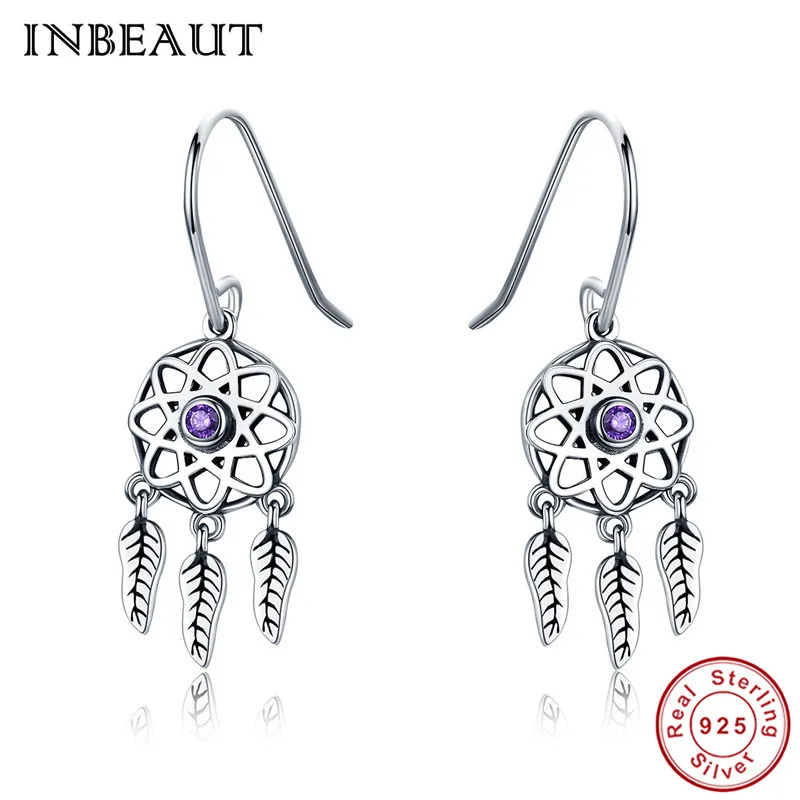 INBEAUT Fashion Design 925 Sterling Silver Purple Zircon Stone Catch Dream Net Feather Drop Earrings Teen Girls Vintage Jewelry
INBEAUT Fashion Design 925 Sterling Silver Purple Zircon Stone Catch Dream Net Feather Drop Earrings Teen Girls Vintage Jewelry