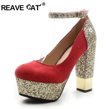REAVE CAT Spring Autumn Sexy Fashion Thick High Heels Platform Shoes Woman Girls Wedding Women Pumps Ladies Party A242
REAVE CAT Spring Autumn Sexy Fashion Thick High Heels Platform Shoes Woman Girls Wedding Women Pumps Ladies Party A242