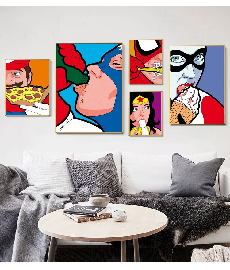 Canvas Art Print Secret Lives of Superheroes Poster Pop Art Kids Room Decor Funny Batman Spiderman Superman Cuadros
Canvas Art Print Secret Lives of Superheroes Poster Pop Art Kids Room Decor Funny Batman Spiderman Superman Cuadros