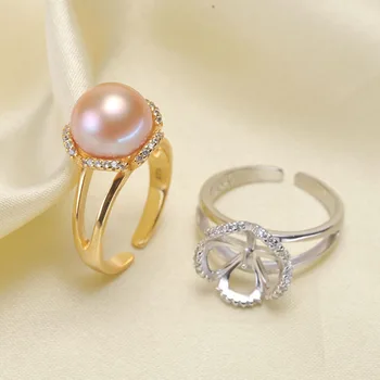 2 color Pearl Ring Mountings Ring Findings Adjustable Ring Setting Jewelry Parts Fittings Charm Accessories Silver Jewellery
2 color Pearl Ring Mountings Ring Findings Adjustable Ring Setting Jewelry Parts Fittings Charm Accessories Silver Jewellery