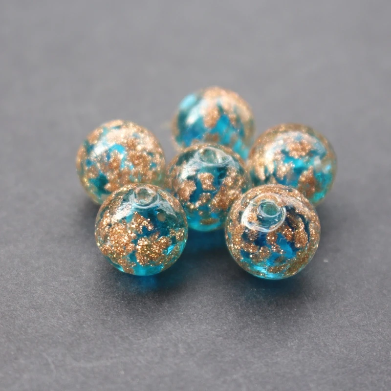 10pcs/lot 12mm Lampwork Glass Beads Glass Boutique beads Teal Blue Color With Shinning Sand for earring necklace making
10pcs/lot 12mm Lampwork Glass Beads Glass Boutique beads Teal Blue Color With Shinning Sand for earring necklace making