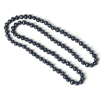 With a Charming Black sheen ADD Small and smooth CUSTOMIZATION beads 8-9 MM Freshwater BLACK Pearl Necklace
With a Charming Black sheen ADD Small and smooth CUSTOMIZATION beads 8-9 MM Freshwater BLACK Pearl Necklace