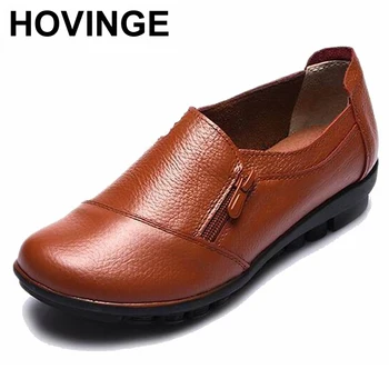 HOVINGE 2018 New spring genuine leather flat heel women single shoes women's casual shoes female flats leisure shoes soft mother
HOVINGE 2018 New spring genuine leather flat heel women single shoes women's casual shoes female flats leisure shoes soft mother