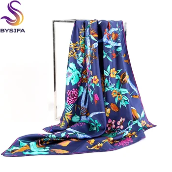 Brand Navy Blue Silk Scarf For Ladies 2016 Autumn Winter Square Scarves Wraps New Design Plants Flowers Scarf Shawl 90*90cm
Brand Navy Blue Silk Scarf For Ladies 2016 Autumn Winter Square Scarves Wraps New Design Plants Flowers Scarf Shawl 90*90cm