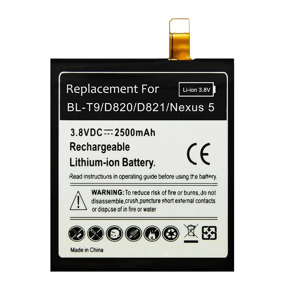 New High quality Replacement Battery BLT9 BL-T9 battery For LG Google Nexus 5 / D820 / D821 / Nexus5 Phone Battery
New High quality Replacement Battery BLT9 BL-T9 battery For LG Google Nexus 5 / D820 / D821 / Nexus5 Phone Battery