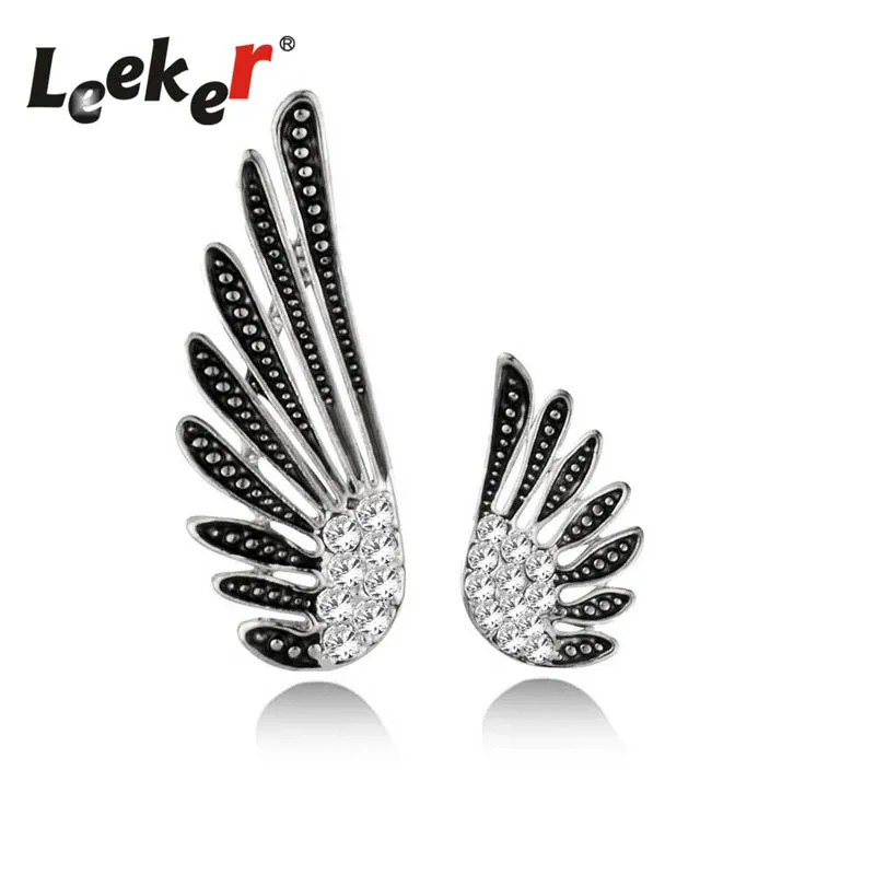 LEEKER Vintage Asymmetric Angel Wing Feather Stud Earring With Cubic Zirconia Women Party Jewelry 787 LK9
LEEKER Vintage Asymmetric Angel Wing Feather Stud Earring With Cubic Zirconia Women Party Jewelry 787 LK9