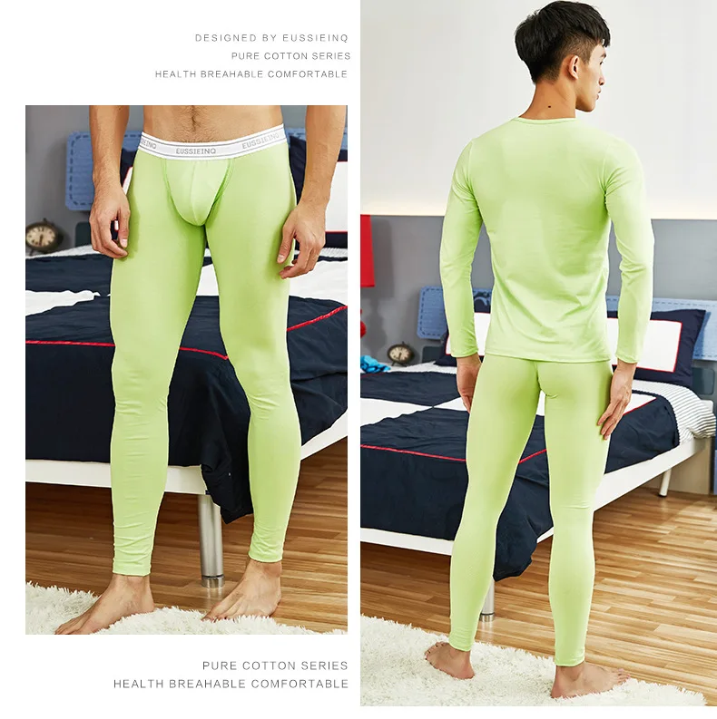 2021 Winter Men Long Johns Thicken Sexy Mens Long Pants Bottoms Pajama