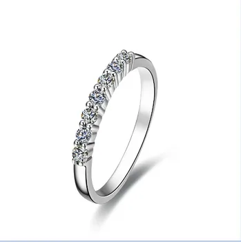 18k 0.7CT Sweet Love 7 Stones Solid White Gold Wedding Band Ring Reliable Diamond Ring for Women Engagement Jewelry
18k 0.7CT Sweet Love 7 Stones Solid White Gold Wedding Band Ring Reliable Diamond Ring for Women Engagement Jewelry