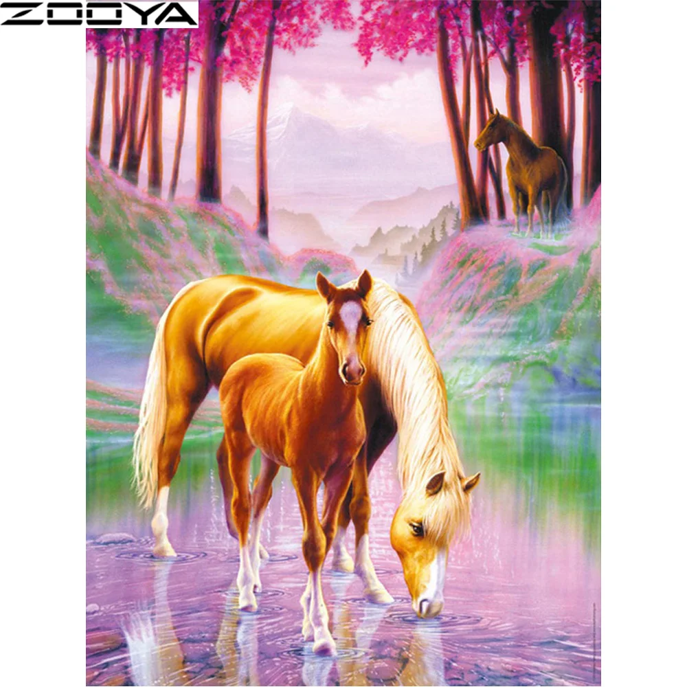 ZOOYA DIY Diamond Painting Mosaic Art Diamond Embroidery Needlework Rhinestone Pasted Cross Stitch Horse Mother And Child R1137
ZOOYA DIY Diamond Painting Mosaic Art Diamond Embroidery Needlework Rhinestone Pasted Cross Stitch Horse Mother And Child R1137