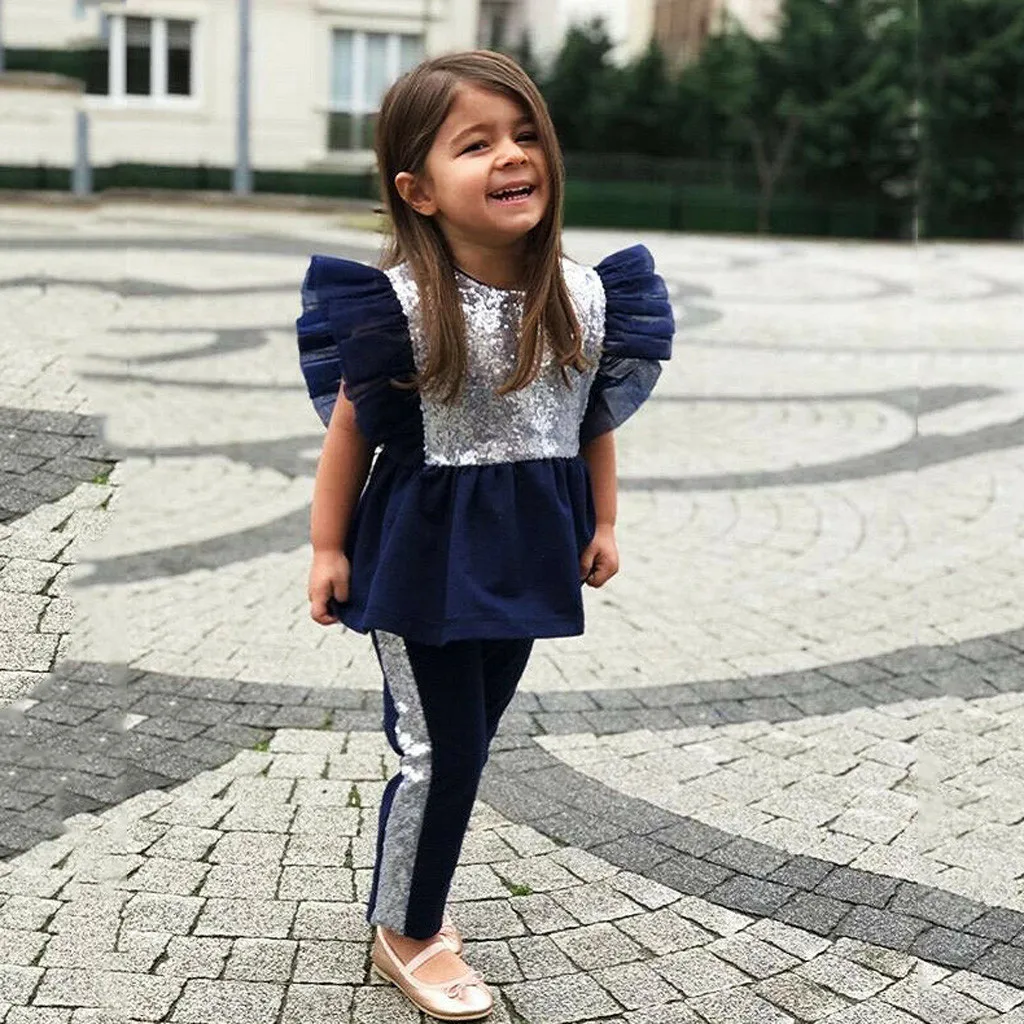 2019 Summer Girls Clothes Children Toddler Girl Clothing Set Sequins Ruffles Tops+Pants Kids Newborn Baby Outfit 1 2 3 4 5 Years
2019 Summer Girls Clothes Children Toddler Girl Clothing Set Sequins Ruffles Tops+Pants Kids Newborn Baby Outfit 1 2 3 4 5 Years