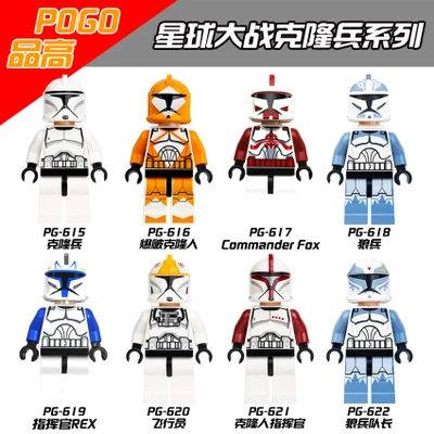 160PCS (20SETS) PG8002 Building Blocks The Force Awakens Clone Trooper Commander Fox Rex Bricks