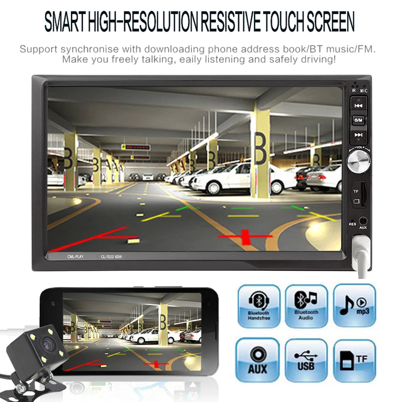 VEHEMO with Rear View Camera FM/USB/AUX Auto MP5 Player Car MP5 Player Rear View Automotive FM Radio Flexible MP5 Player MP5
VEHEMO with Rear View Camera FM/USB/AUX Auto MP5 Player Car MP5 Player Rear View Automotive FM Radio Flexible MP5 Player MP5