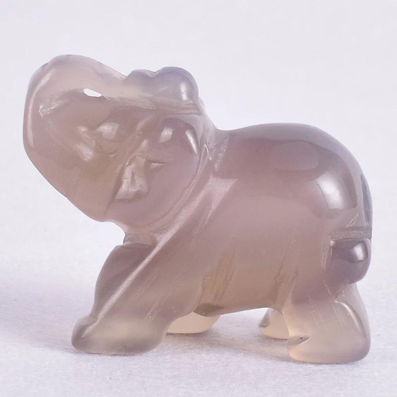 Natural Agate Elephant Figurines gray Onyx Mini Animals craft mineral stone Statue craft for Decor Healing crystal gift
Natural Agate Elephant Figurines gray Onyx Mini Animals craft mineral stone Statue craft for Decor Healing crystal gift