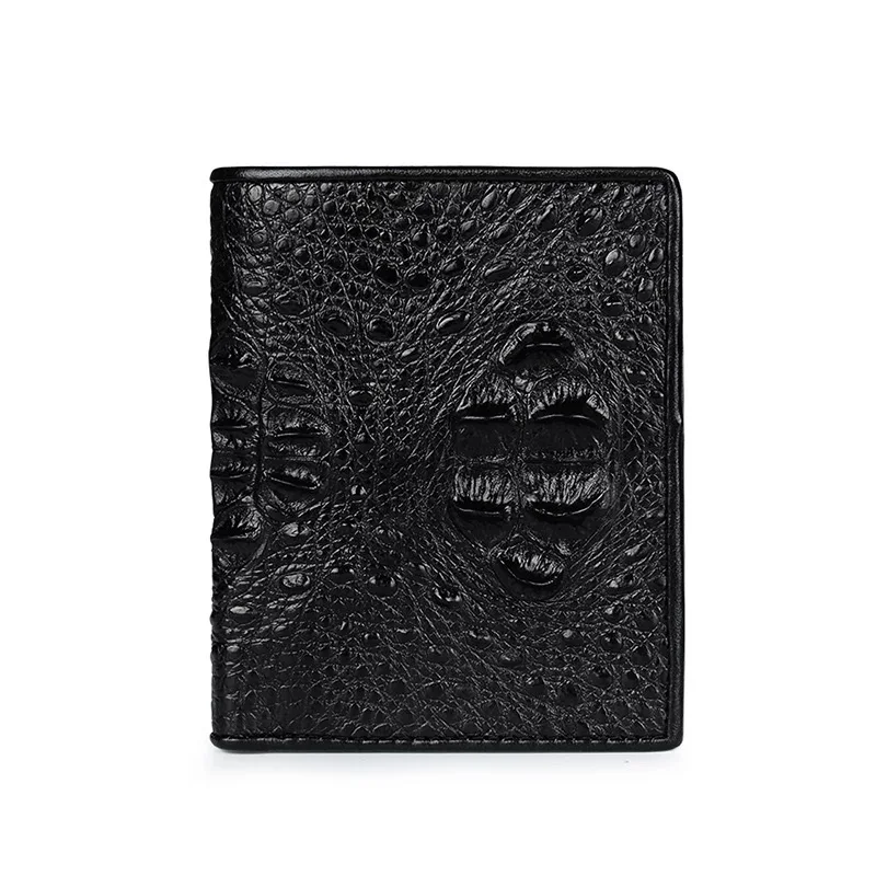 Vertical Designer Genuine Crocodile Skin Men Black Short Wallet Exotic Real Alligator Leather Card Holder Trifold Wallet For Man
Vertical Designer Genuine Crocodile Skin Men Black Short Wallet Exotic Real Alligator Leather Card Holder Trifold Wallet For Man