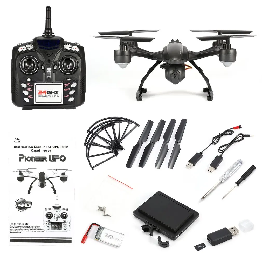 JXD 509G 2.4GHz Mini Drone 5.8G FPV RC Quadcopter with 2.0MP HD Camera Headless Mode Built-in Height Locking Flight Mode
JXD 509G 2.4GHz Mini Drone 5.8G FPV RC Quadcopter with 2.0MP HD Camera Headless Mode Built-in Height Locking Flight Mode