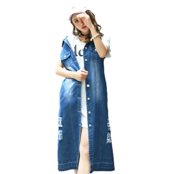 Women Denim Vest 2019 Spring Fashion Long Sleeveless Coat Hole Slim Single breasted Women Vest Autumn New Denim Waistcoat JIA193
Women Denim Vest 2019 Spring Fashion Long Sleeveless Coat Hole Slim Single breasted Women Vest Autumn New Denim Waistcoat JIA193