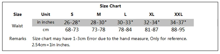 Bike Shorts Size Chart