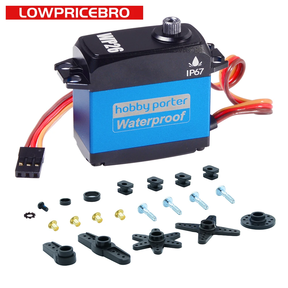 WP26 26KG 0.10Sec IP67 Grade Waterproof Digital HV Metal Gear Servo for RC Crawlers Power Sail Boats Trucks Buggies Robotics
WP26 26KG 0.10Sec IP67 Grade Waterproof Digital HV Metal Gear Servo for RC Crawlers Power Sail Boats Trucks Buggies Robotics