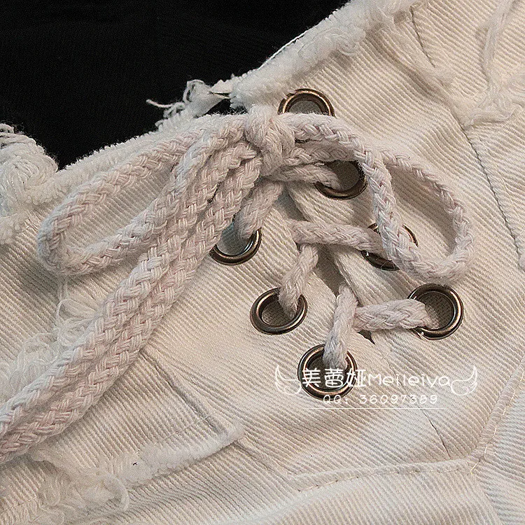 Club Bandage Zipper Super Denim short 10