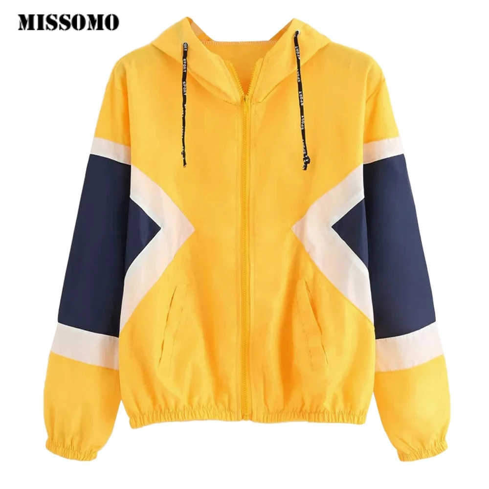 MISSOMO Clothes Women Patchwork Thin Skinsuits Hooded Zipper Pockets Coat Long Sleeve Winter Autumn streetwear Jackets
MISSOMO Clothes Women Patchwork Thin Skinsuits Hooded Zipper Pockets Coat Long Sleeve Winter Autumn streetwear Jackets