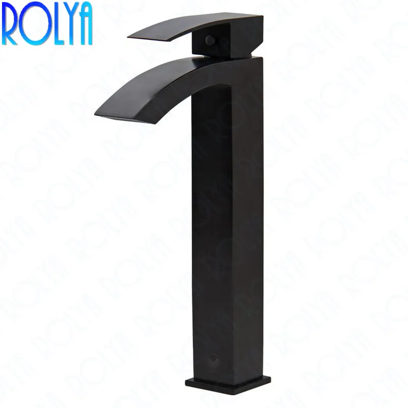 Rolya Black Tall Bathroom Faucet Waterfall Deck Mounted High Body Single Hole Lavatory Basin Faucet Sink Mixer Taps
Rolya Black Tall Bathroom Faucet Waterfall Deck Mounted High Body Single Hole Lavatory Basin Faucet Sink Mixer Taps