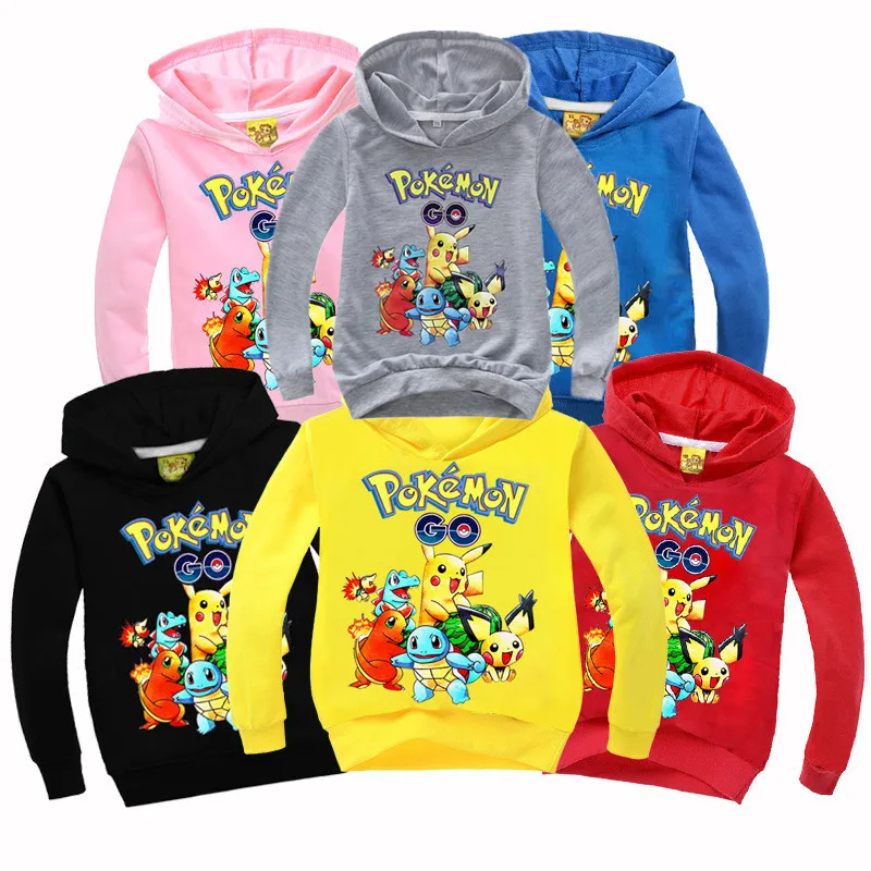 New Kids Sweatshirt Cotton Cartoon POKENON GO Pikachu boys girls Cosplay Costumes Long sleeve hoodies T-shirt Hooded Clothes
New Kids Sweatshirt Cotton Cartoon POKENON GO Pikachu boys girls Cosplay Costumes Long sleeve hoodies T-shirt Hooded Clothes
