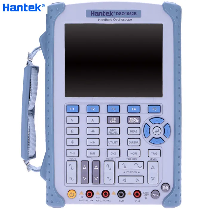 Hantek DSO1062B Digital Handheld Oscilloscope Multimeter 2CH 60MHz 1Gsa/S sample rate 1M Memory Depth 6000 Counts DMM
Hantek DSO1062B Digital Handheld Oscilloscope Multimeter 2CH 60MHz 1Gsa/S sample rate 1M Memory Depth 6000 Counts DMM