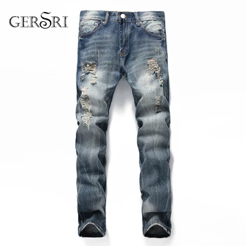 Gersri Destroyed Men Jeans Zipper Straight Distressed Jeans Men Brand Ripped Jeans For Men stripe pants All Season Pants
Gersri Destroyed Men Jeans Zipper Straight Distressed Jeans Men Brand Ripped Jeans For Men stripe pants All Season Pants