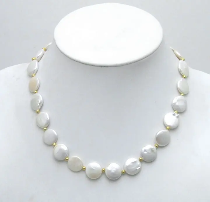 High quality Round WHITE 11-12mm COIN PEARL 17inch NECKLACE-5228 Whole sale and retail Free shipping
High quality Round WHITE 11-12mm COIN PEARL 17inch NECKLACE-5228 Whole sale and retail Free shipping