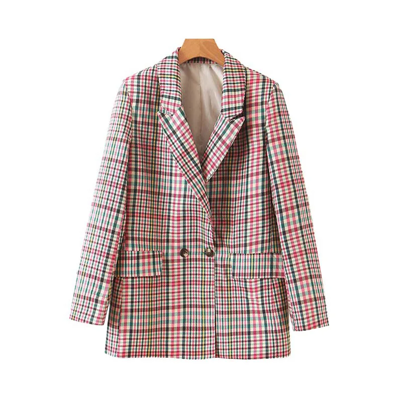 ZXQB Stylish Chic Double Breasted Plaid Blazers Coat Fashion Women Long Sleeve Office Lady Outerwear Casual Chaqueta Mujer
ZXQB Stylish Chic Double Breasted Plaid Blazers Coat Fashion Women Long Sleeve Office Lady Outerwear Casual Chaqueta Mujer