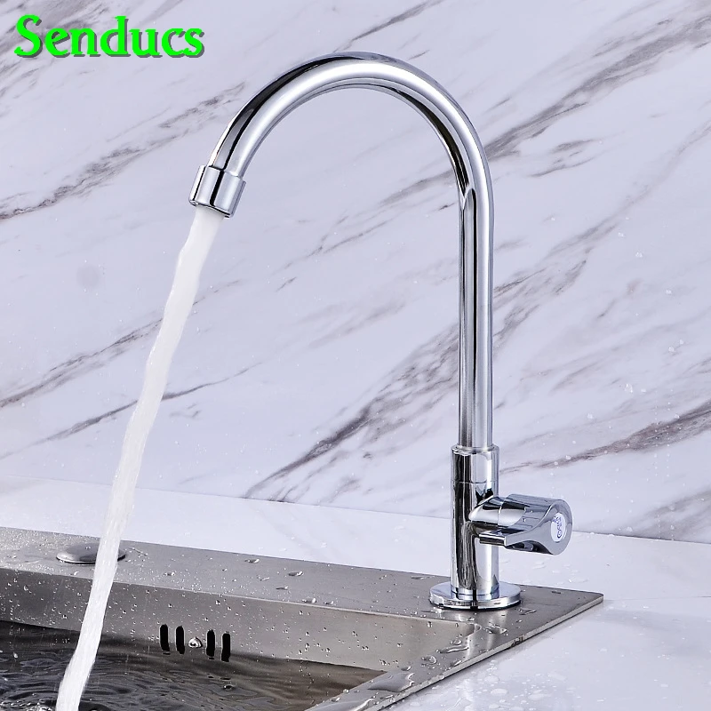 Senducs Single Cold Kitchen Faucet Deck Mounted Single Lever Cold Kitchen Sink Faucet Quality Zinc Alloy Cold Kitchen Water Tap
Senducs Single Cold Kitchen Faucet Deck Mounted Single Lever Cold Kitchen Sink Faucet Quality Zinc Alloy Cold Kitchen Water Tap